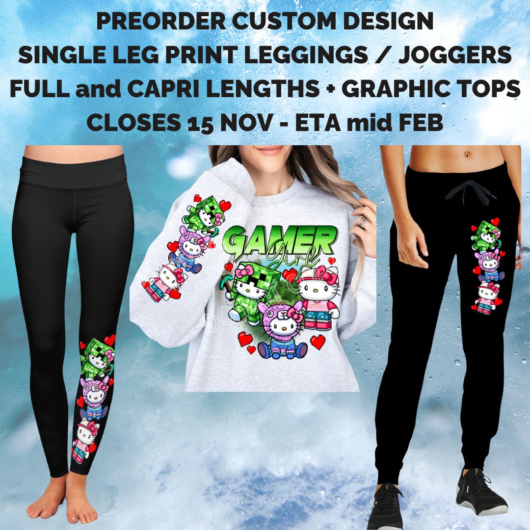 Preorder Custom Single Leg Print Styles / Graphic Tops - Closes 15 Nov