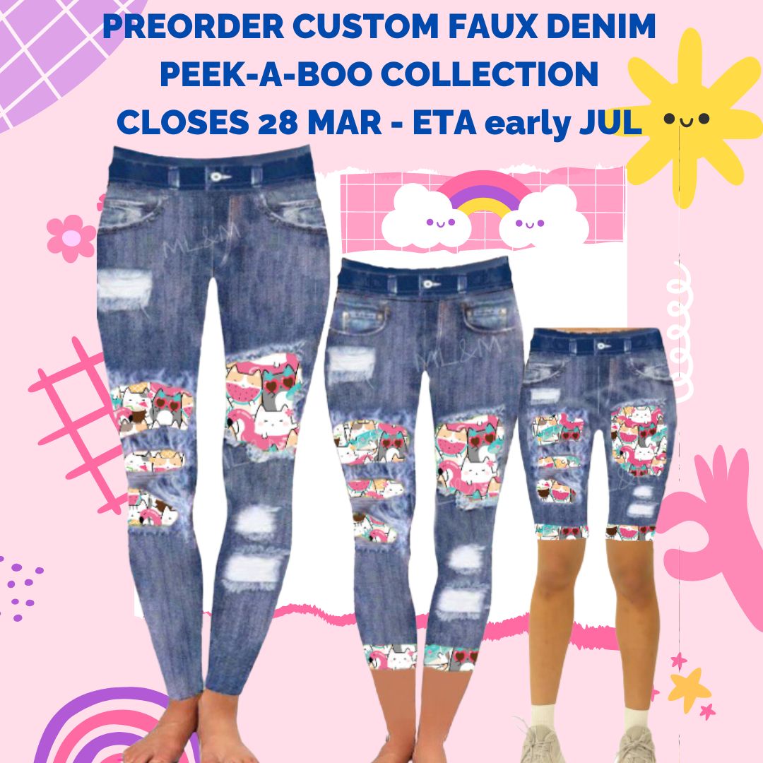 Preorder Custom Faux Denim Peek-A-Boo Collection - Closes 28 Mar