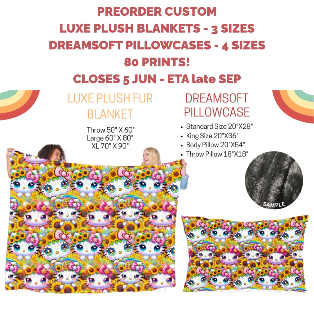 Preorder Custom Luxe Plush Blankets / Dreamsoft Pillowcases - Closes 5 Jun