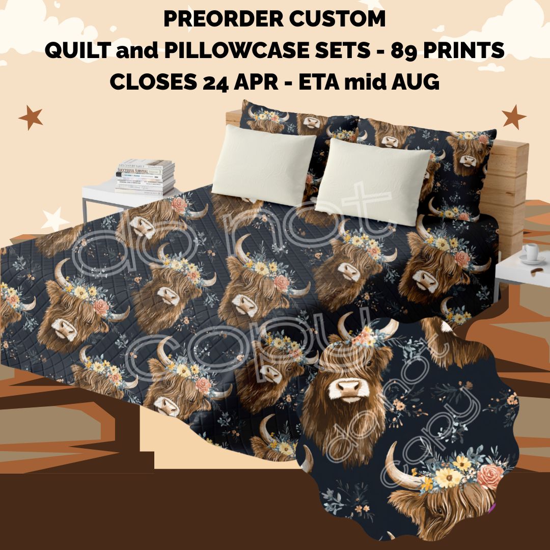 Preorder Custom Quilt / Pillowcase Sets - Closes 24 Apr