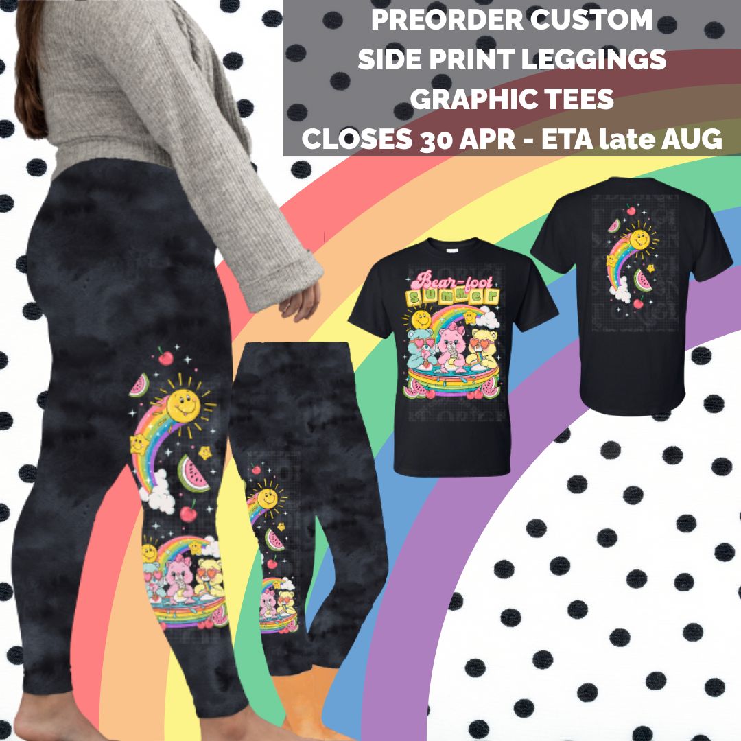 Preorder Custom Side Print Leggings / Tees - Closes 30 Apr