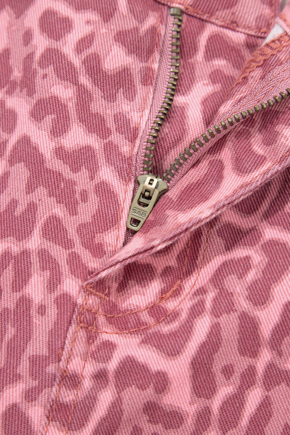 Gray Leopard Frayed Edge Wide Leg High Waist Jeans