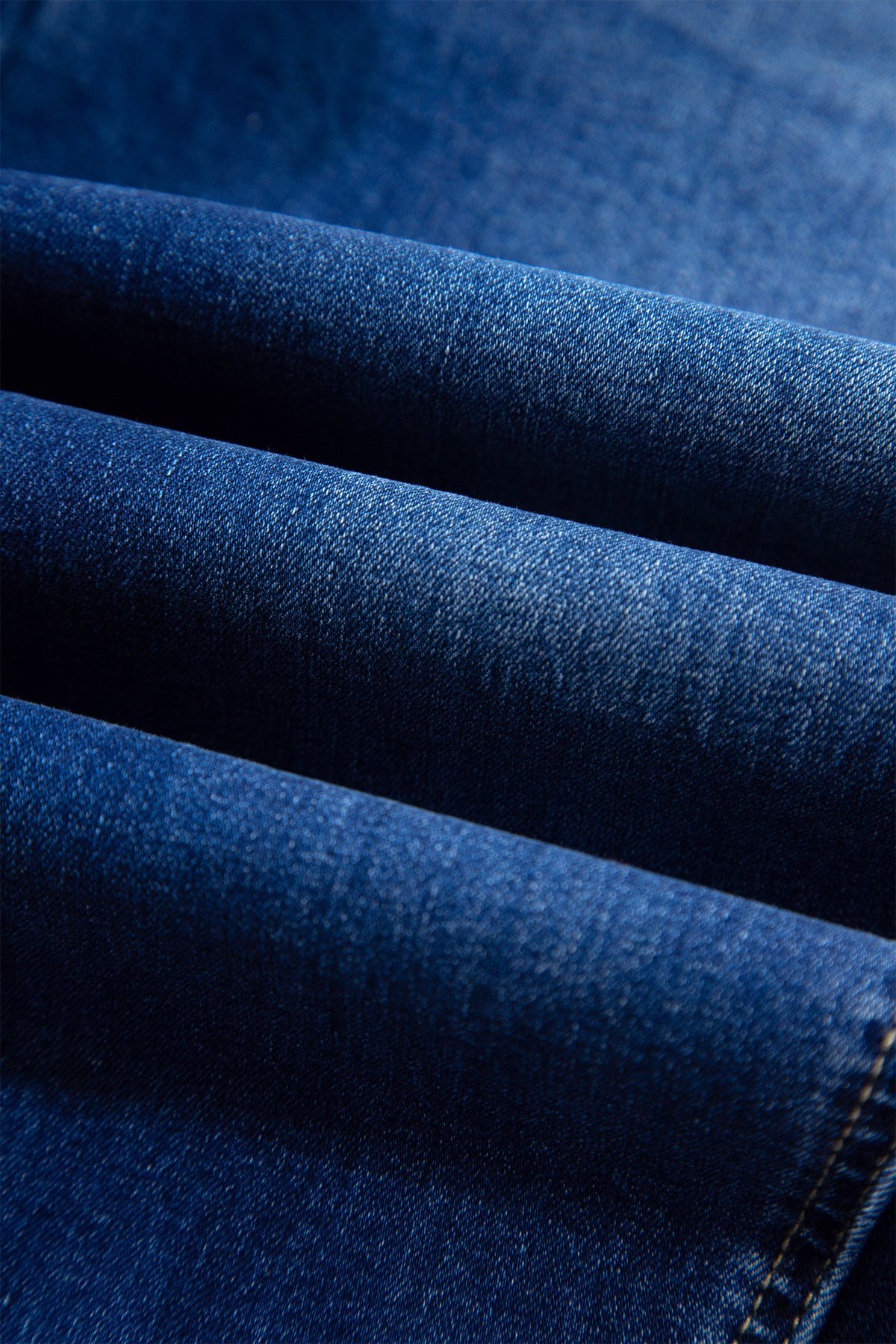 Myosotis Raw Hem Turnup Loose Ankle-length Jeans