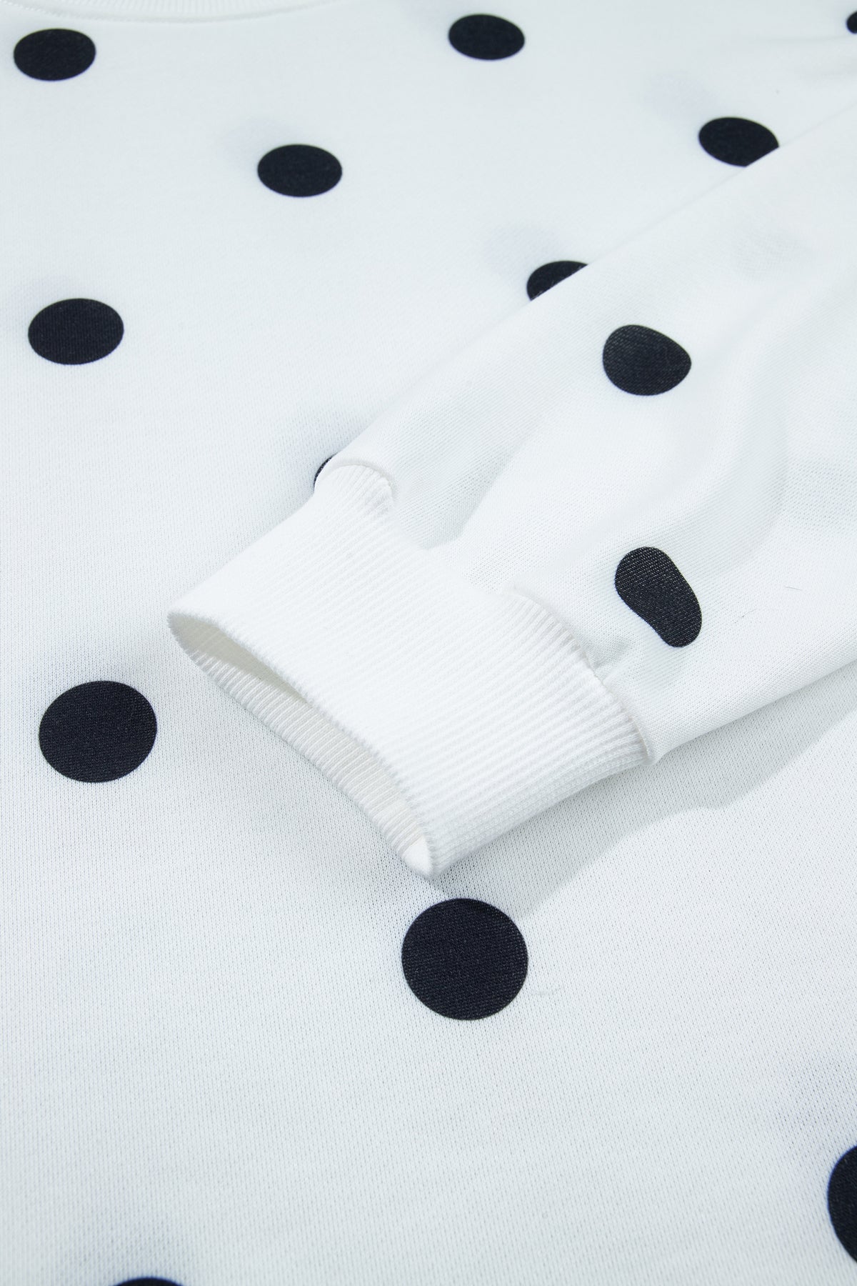 Red Polka Dot Raw Hem Relaxed Pullover Loose Skort Two Piece Set