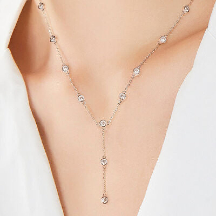 1.1 Carat Moissanite 925 Sterling Silver Necklace Apparel and Accessories