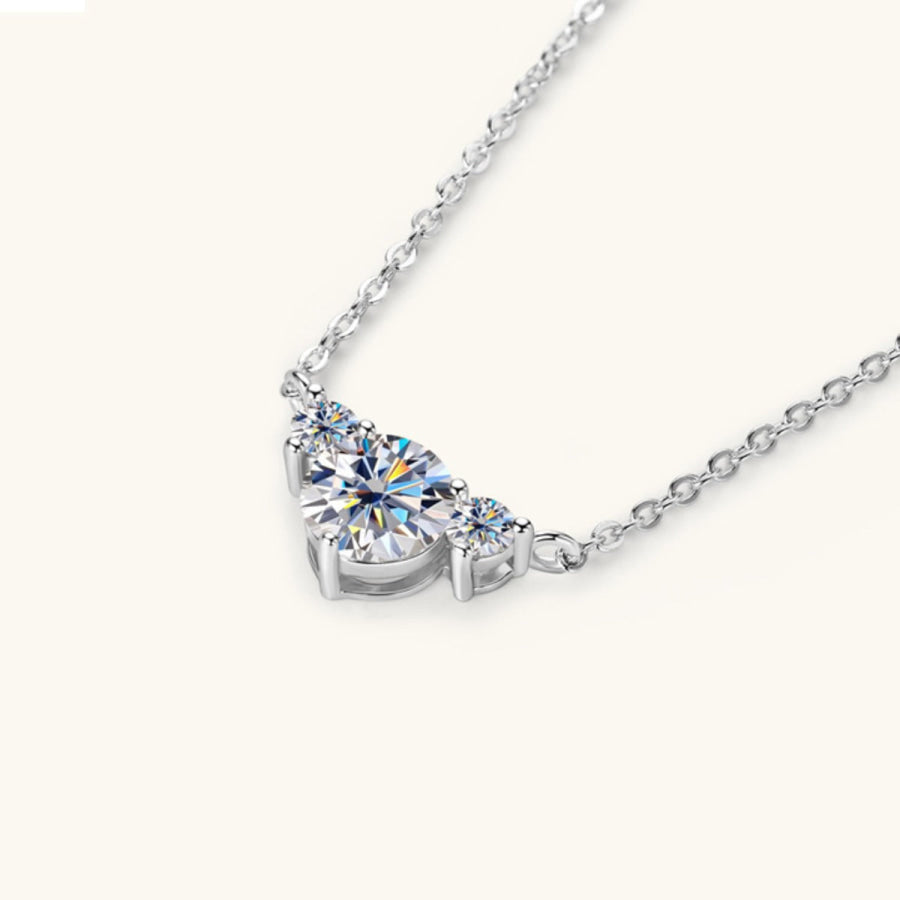 1.2 Carat Moissanite 925 Sterling Silver Necklace Apparel and Accessories