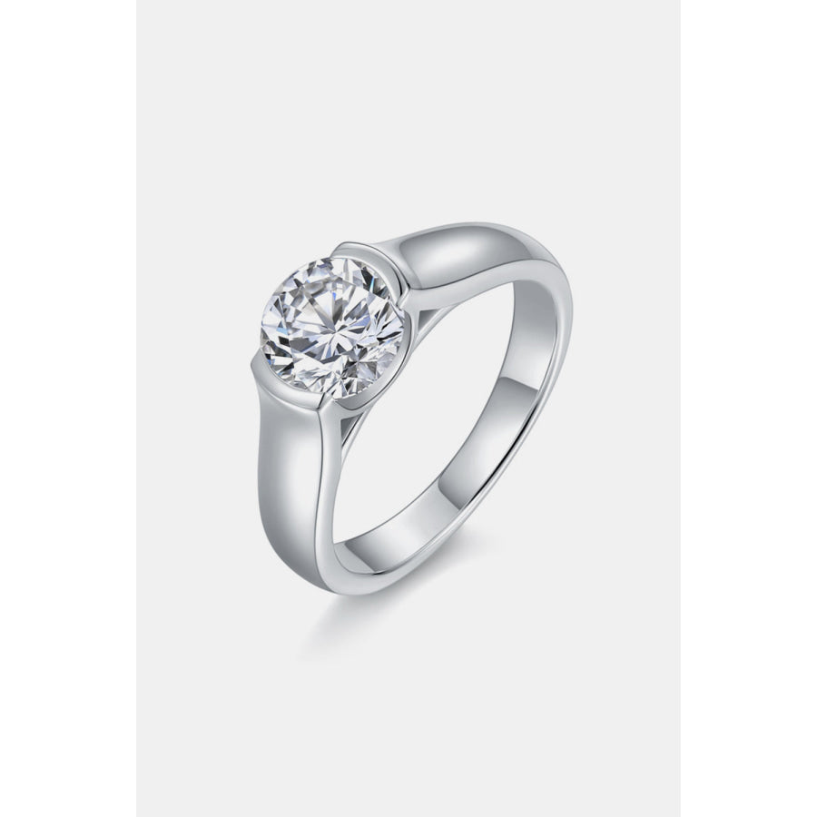 1.5 Carat Moissanite 925 Sterling Silver Ring / 5 Apparel and Accessories