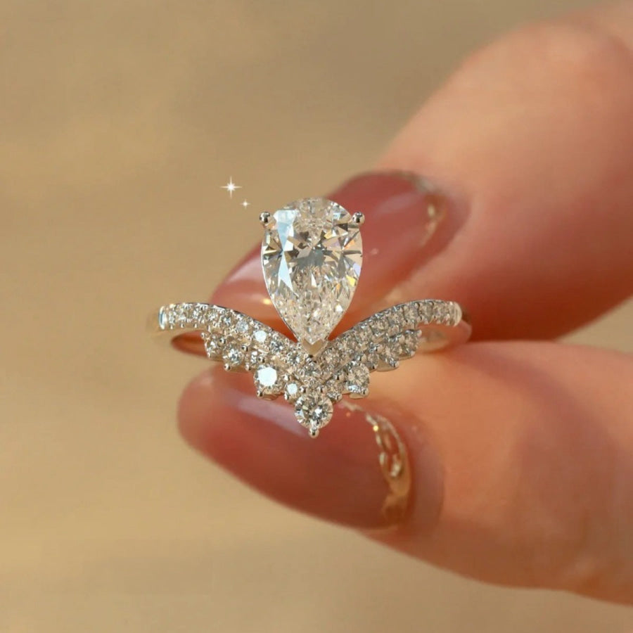 1.5 Carat Moissanite 925 Sterling Silver Ring Silver / One Size Apparel and Accessories