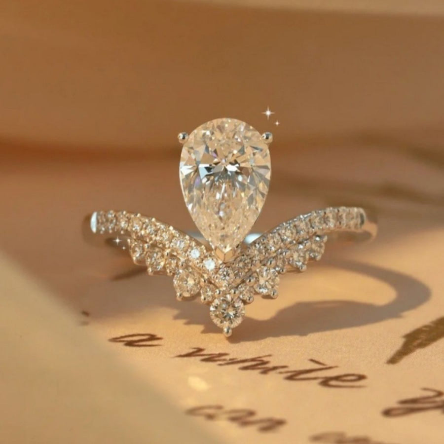 1.5 Carat Moissanite 925 Sterling Silver Ring Silver / One Size Apparel and Accessories