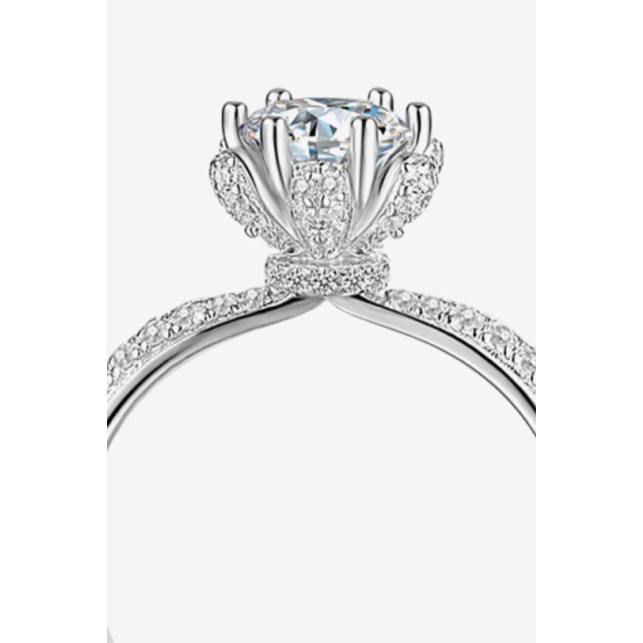 1 Carat Moissanite 6-Prong Ring Silver / 4.5