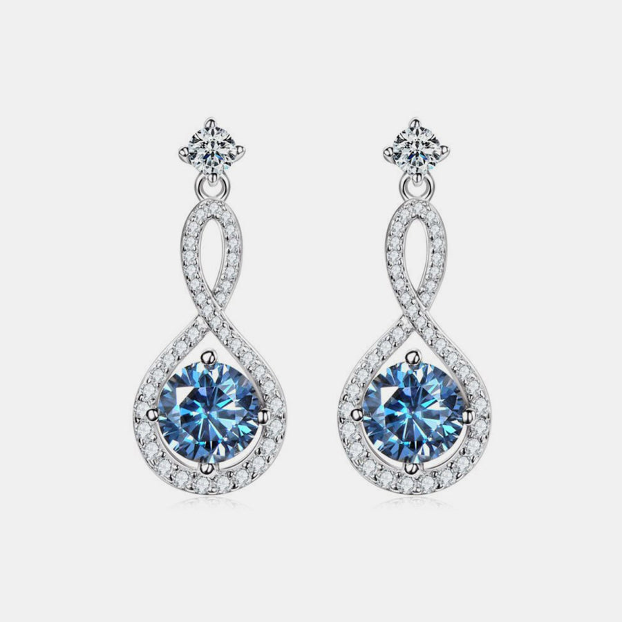 1 Carat Moissanite 925 Sterling Silver Earrings Apparel and Accessories