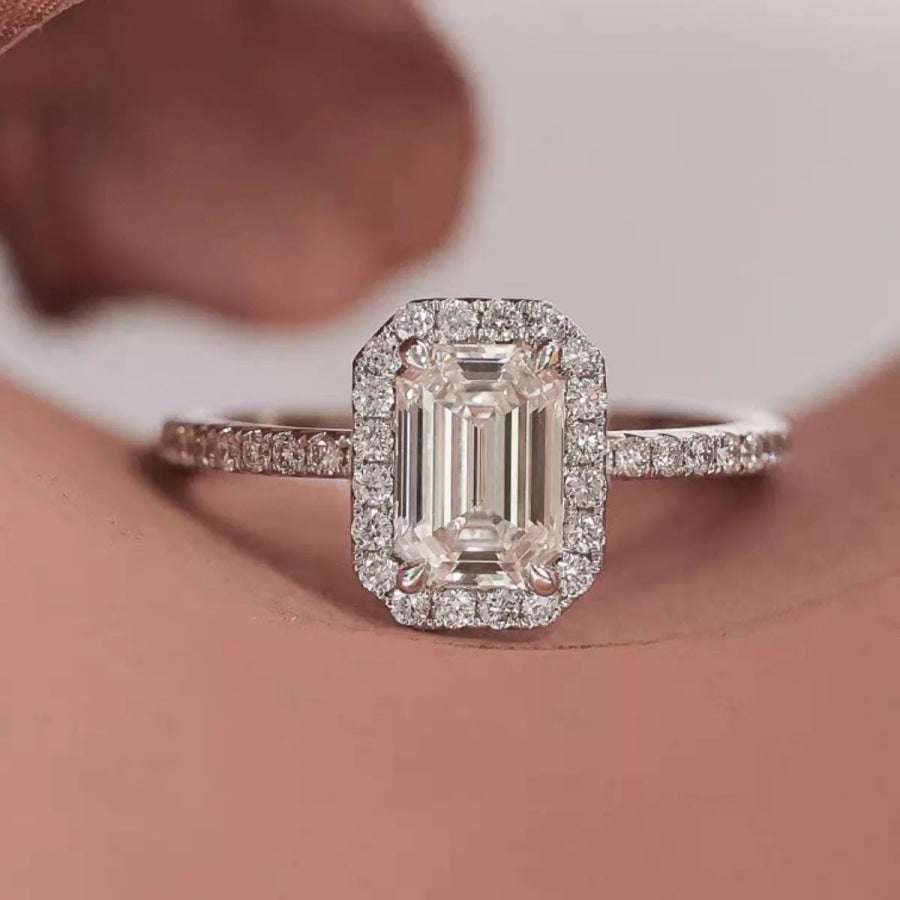 1 Carat Moissanite 925 Sterling Silver Ring Apparel and Accessories