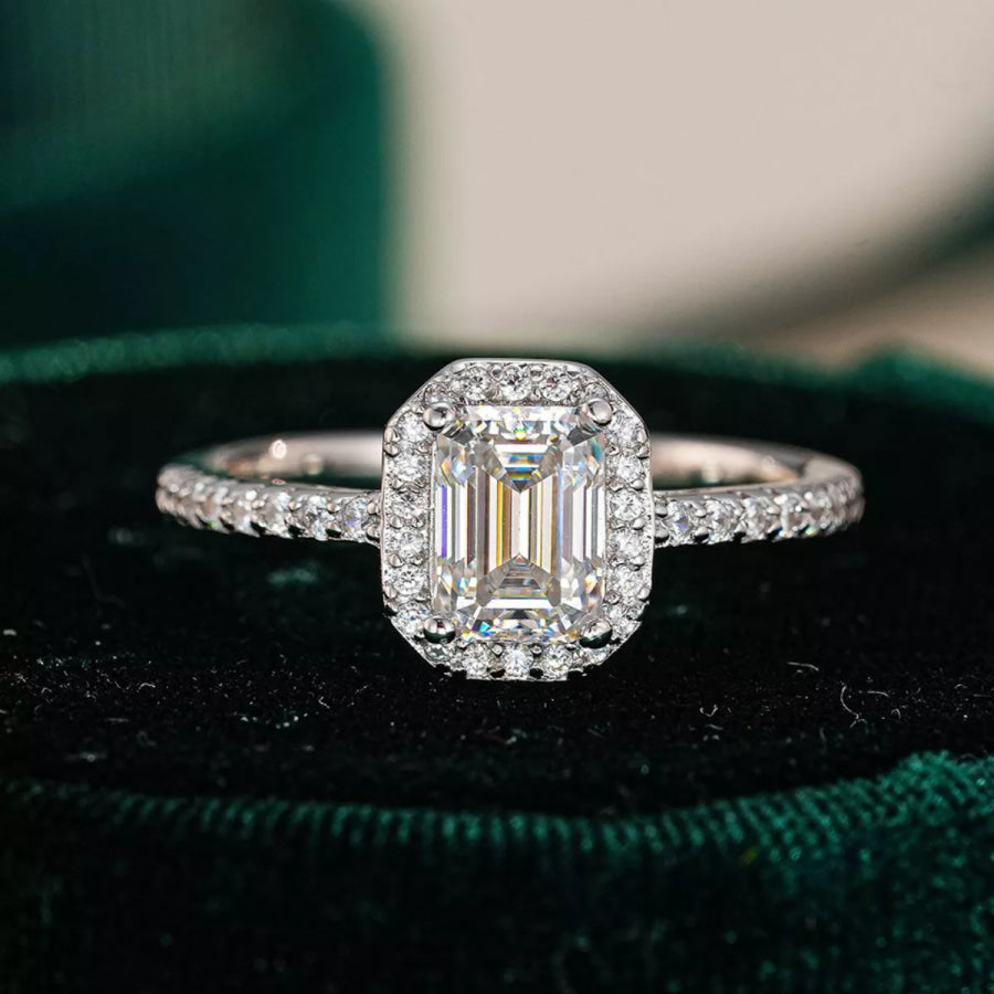 1 Carat Moissanite 925 Sterling Silver Ring Apparel and Accessories