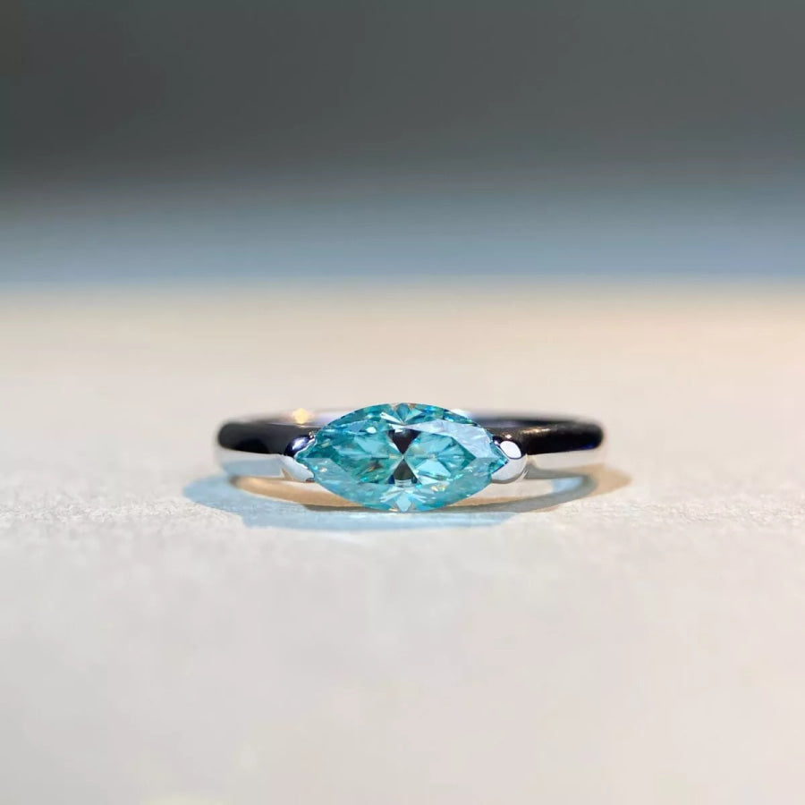1 Carat Moissanite 925 Sterling Silver Ring Apparel and Accessories
