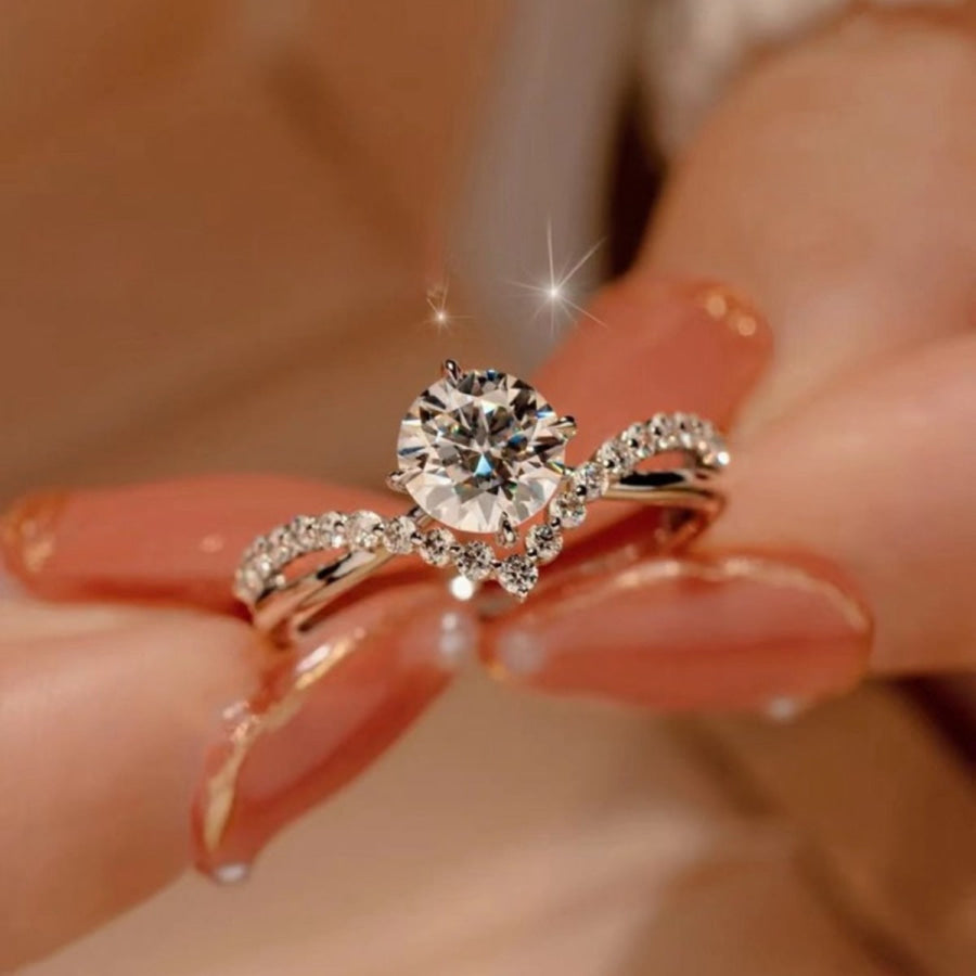1 Carat Moissanite 925 Sterling Silver Ring Apparel and Accessories