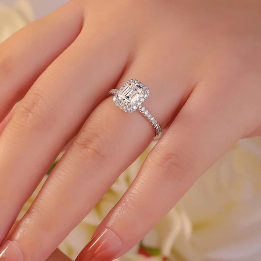1 Carat Moissanite 925 Sterling Silver Ring Apparel and Accessories