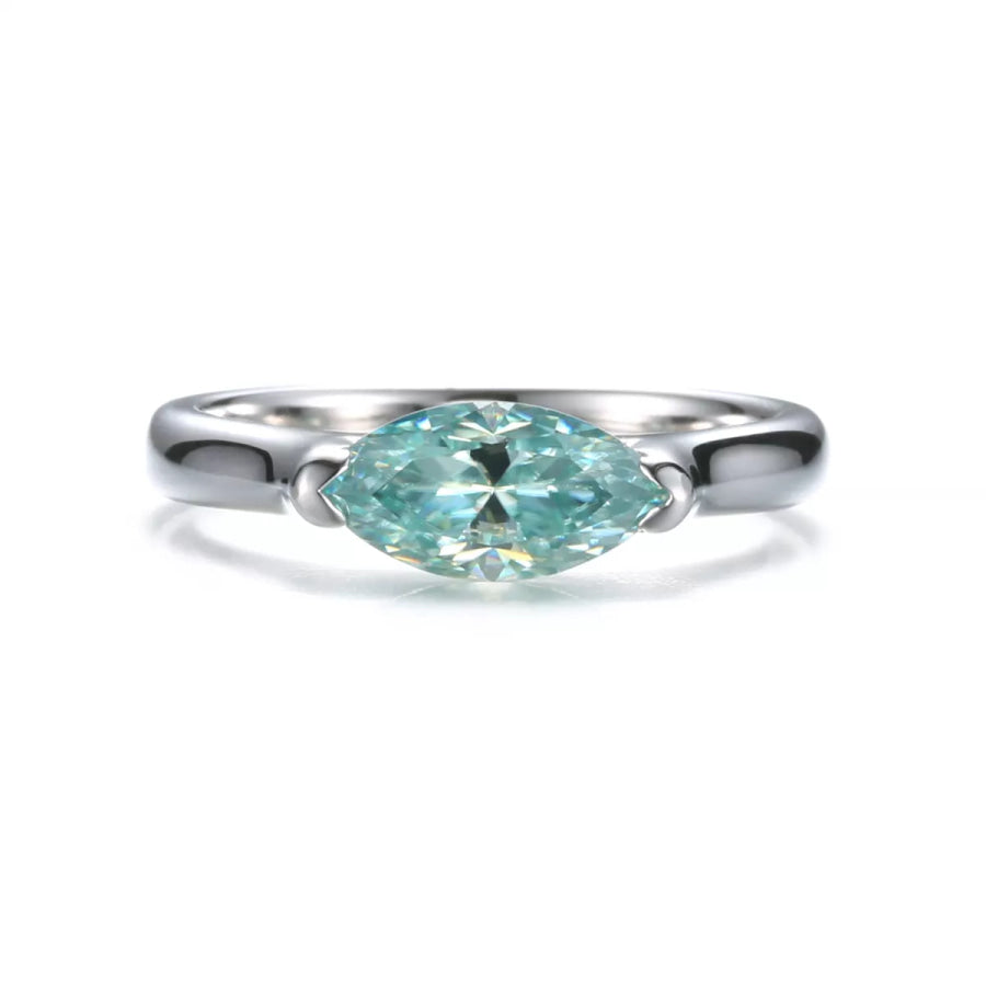 1 Carat Moissanite 925 Sterling Silver Ring Apparel and Accessories