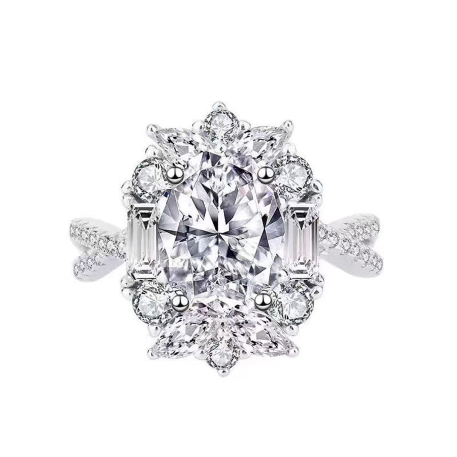 1 Carat Moissanite 925 Sterling Silver Ring Apparel and Accessories