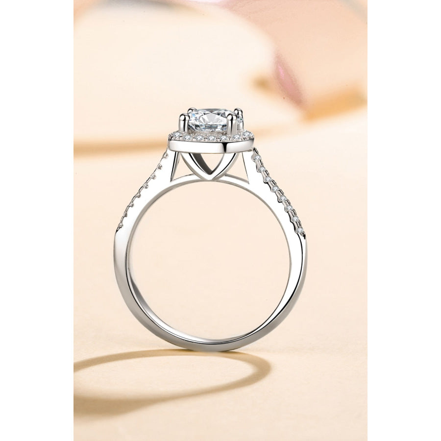 1 Carat Moissanite 925 Sterling Silver Ring Apparel and Accessories