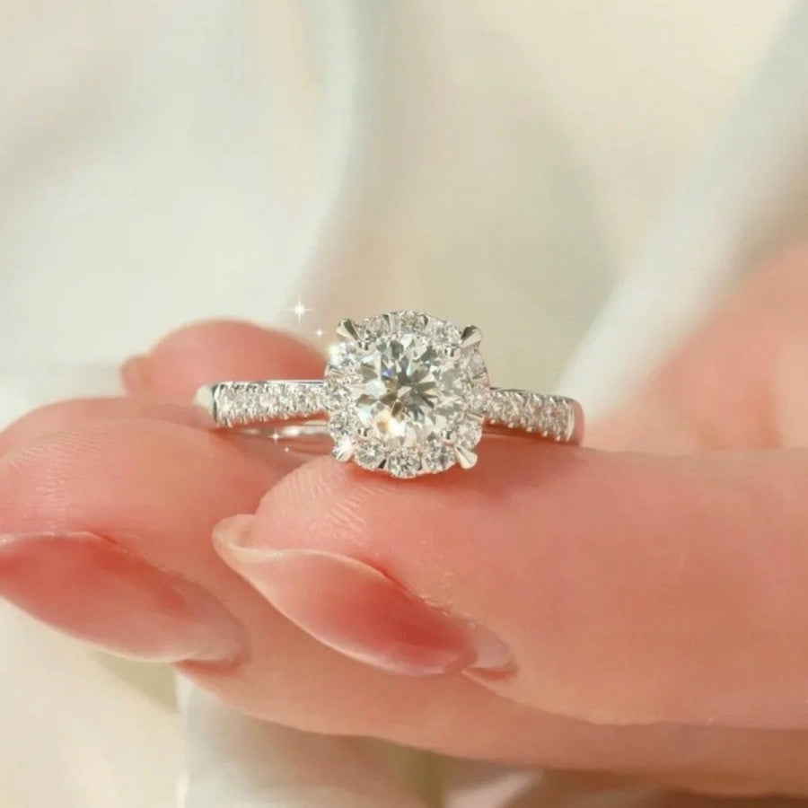 1 Carat Moissanite 925 Sterling Silver Ring Apparel and Accessories