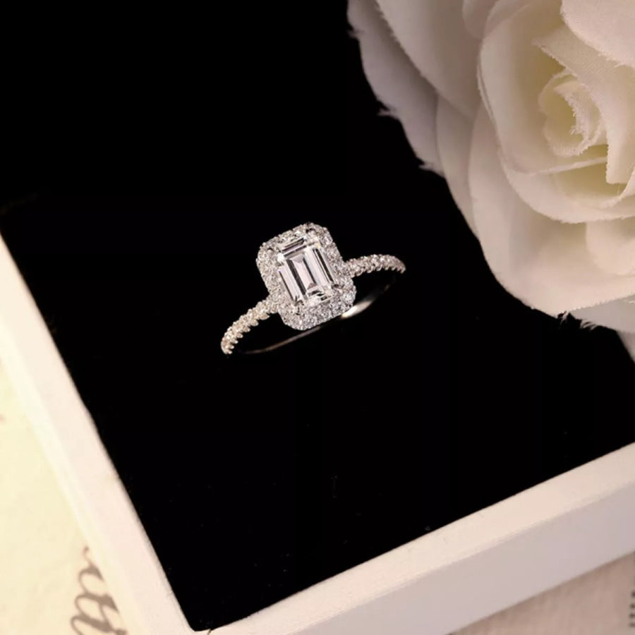 1 Carat Moissanite 925 Sterling Silver Ring Apparel and Accessories