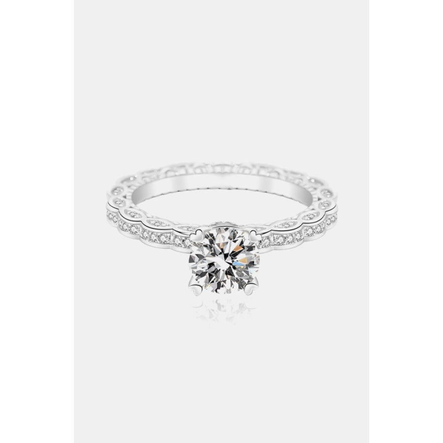 1 Carat Moissanite 925 Sterling Silver Ring