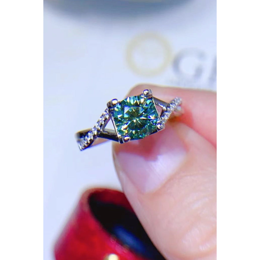 1 Carat Moissanite 925 Sterling Silver Ring