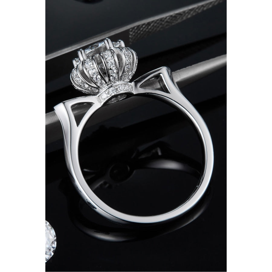 1 Carat Moissanite 925 Sterling Silver Ring