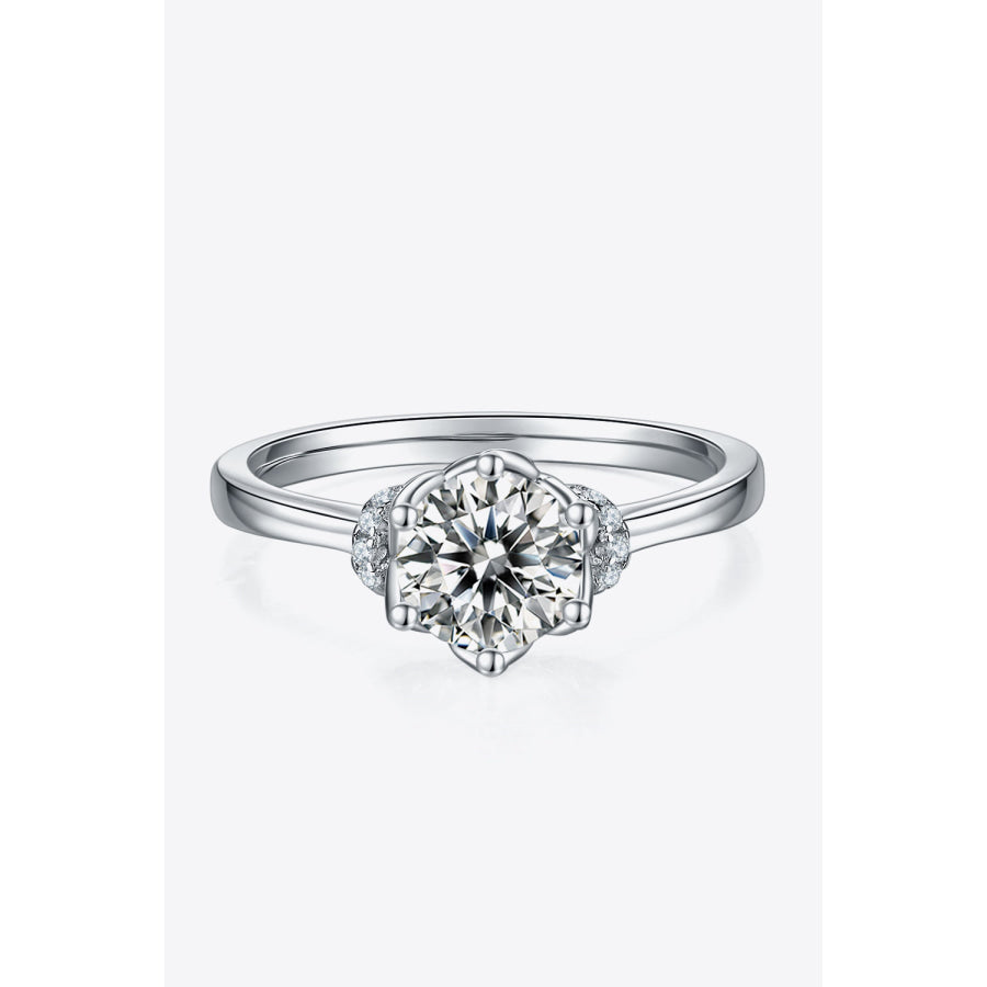 1 Carat Moissanite 925 Sterling Silver Ring