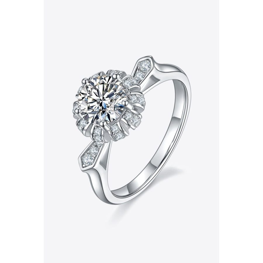 1 Carat Moissanite 925 Sterling Silver Ring