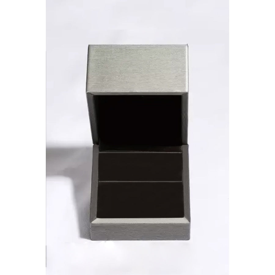1 Carat Moissanite Platinum-Plated Square Ring