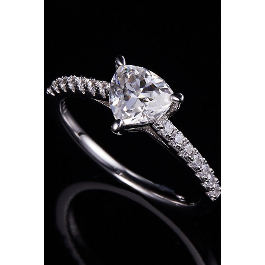 1 Carat Moissanite Triangle 925 Sterling Silver Ring