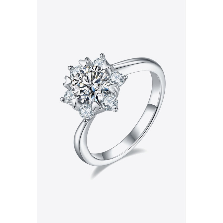 1 Carat Moissanite Zircon Ring Silver / 4.5