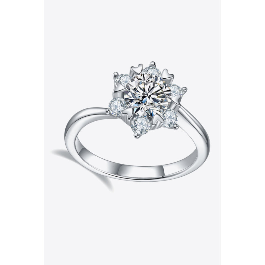 1 Carat Moissanite Zircon Ring Silver / 4.5