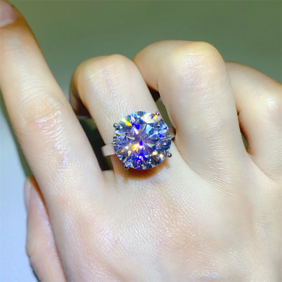10 Carat Moissanite 925 Sterling Silver Ring / 6 Apparel and Accessories