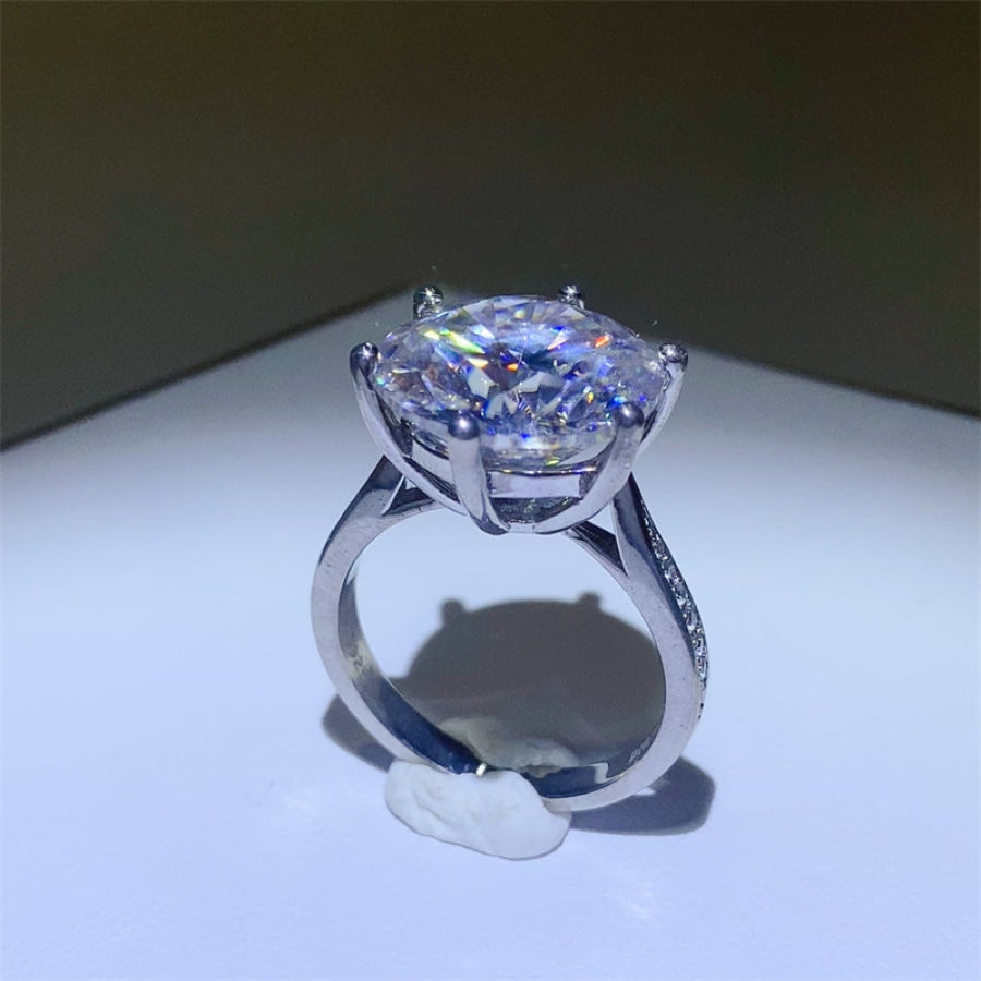 10 Carat Moissanite 925 Sterling Silver Ring Apparel and Accessories