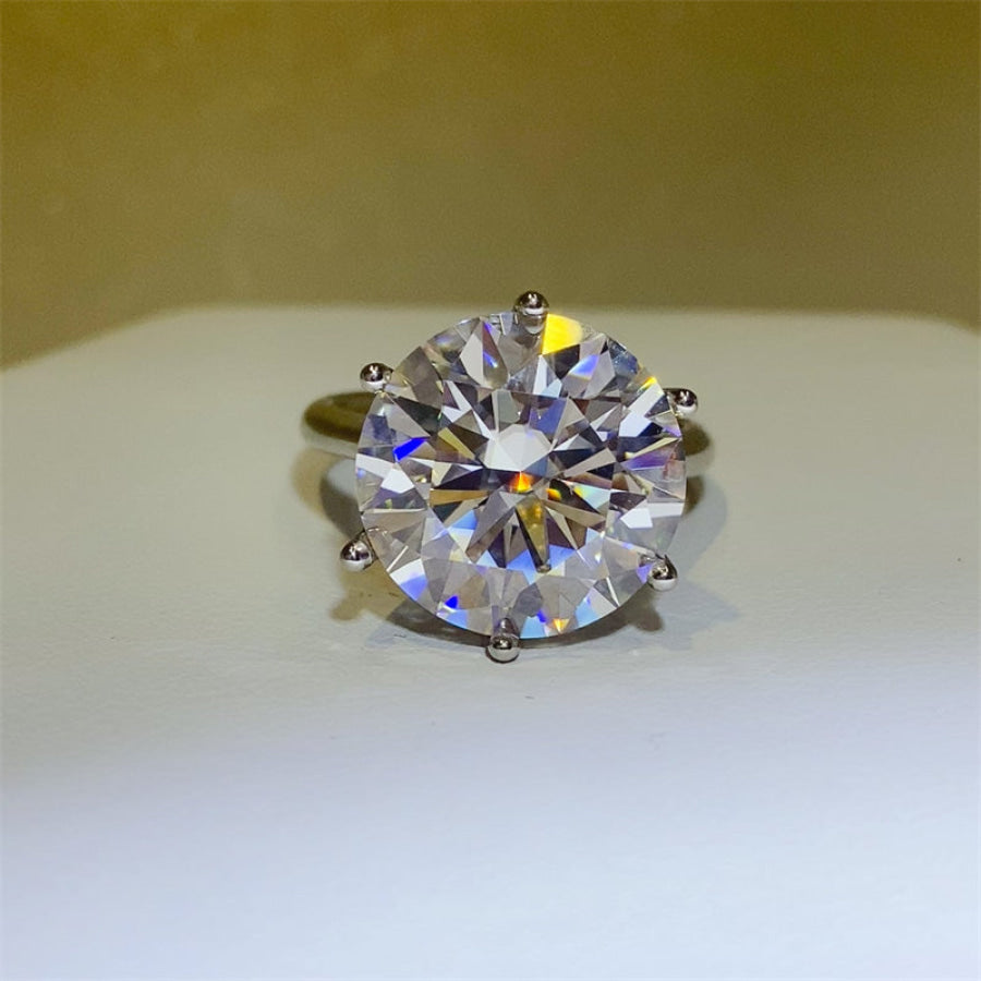 10 Carat Moissanite 925 Sterling Silver Ring Apparel and Accessories