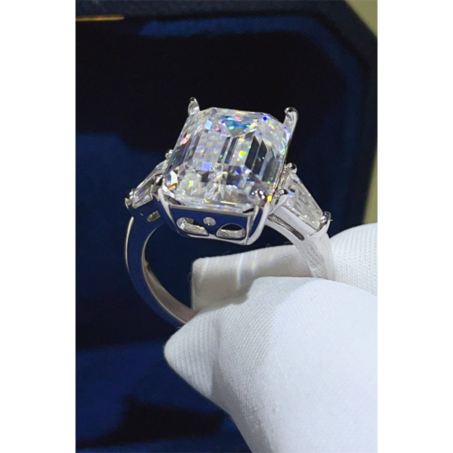 10 Carat Moissanite 925 Sterling Silver Ring Apparel and Accessories