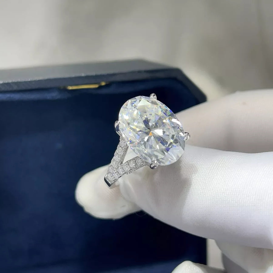 10 Moissanite 925 Sterling Silver Ring Apparel and Accessories