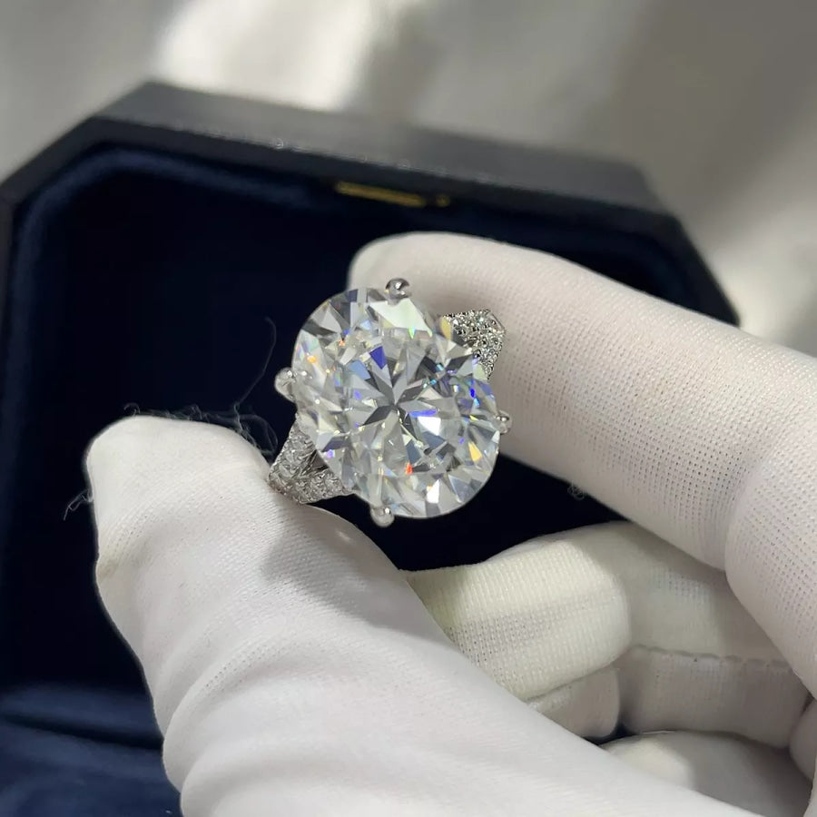 10 Moissanite 925 Sterling Silver Ring Apparel and Accessories