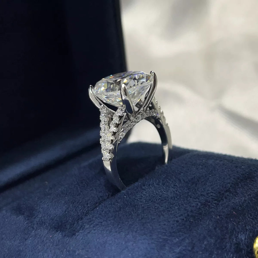 10 Moissanite 925 Sterling Silver Ring Apparel and Accessories