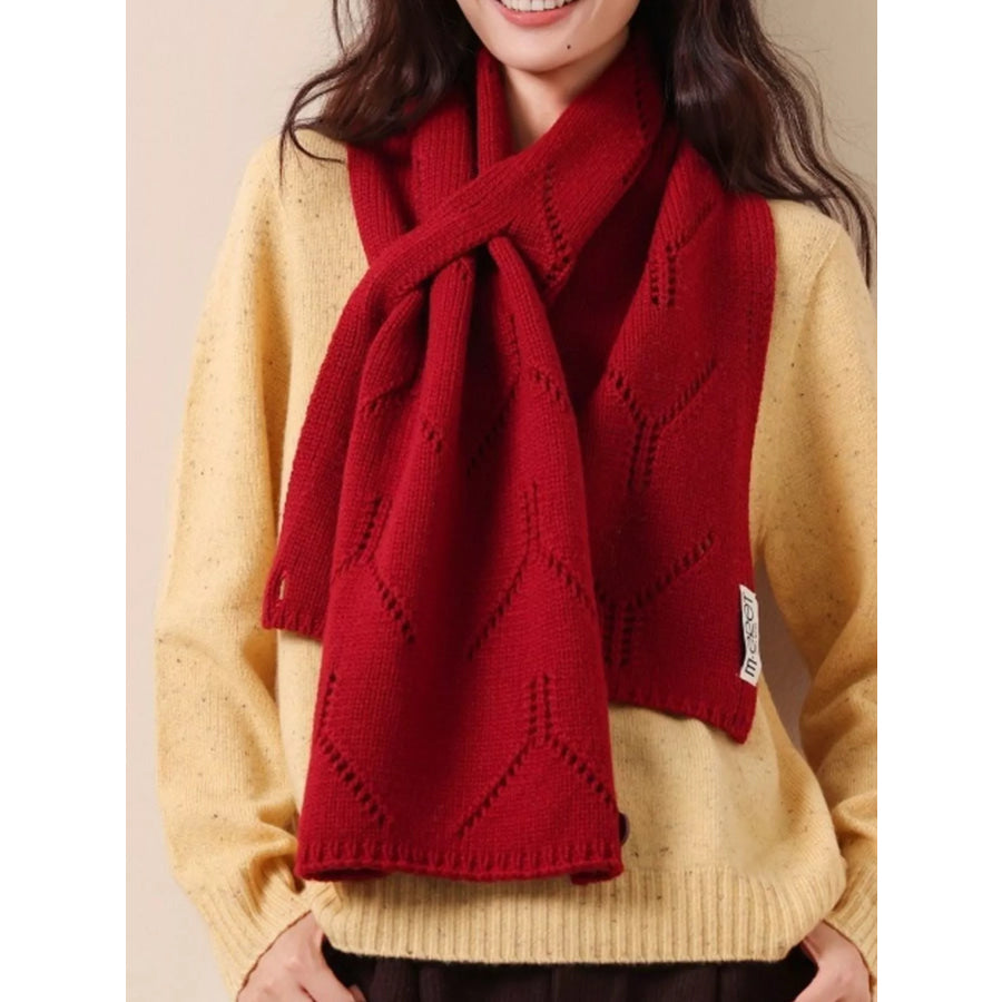 100% Wool Openwork Scarf Apparel and Accessories