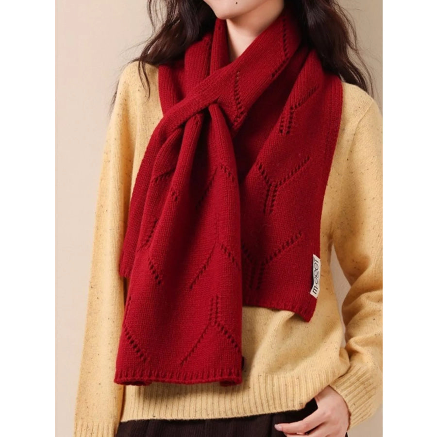 100% Wool Openwork Scarf Apparel and Accessories