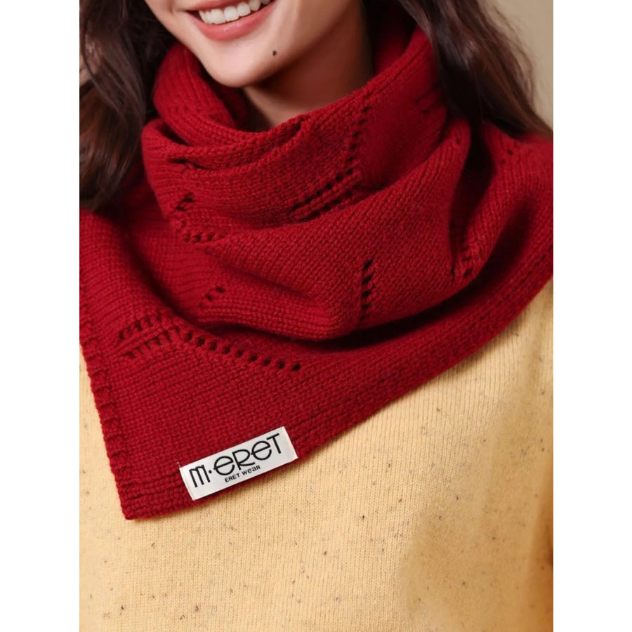 100% Wool Openwork Scarf Apparel and Accessories