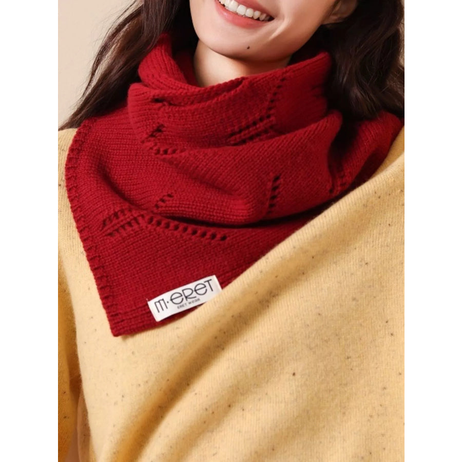 100% Wool Openwork Scarf Apparel and Accessories