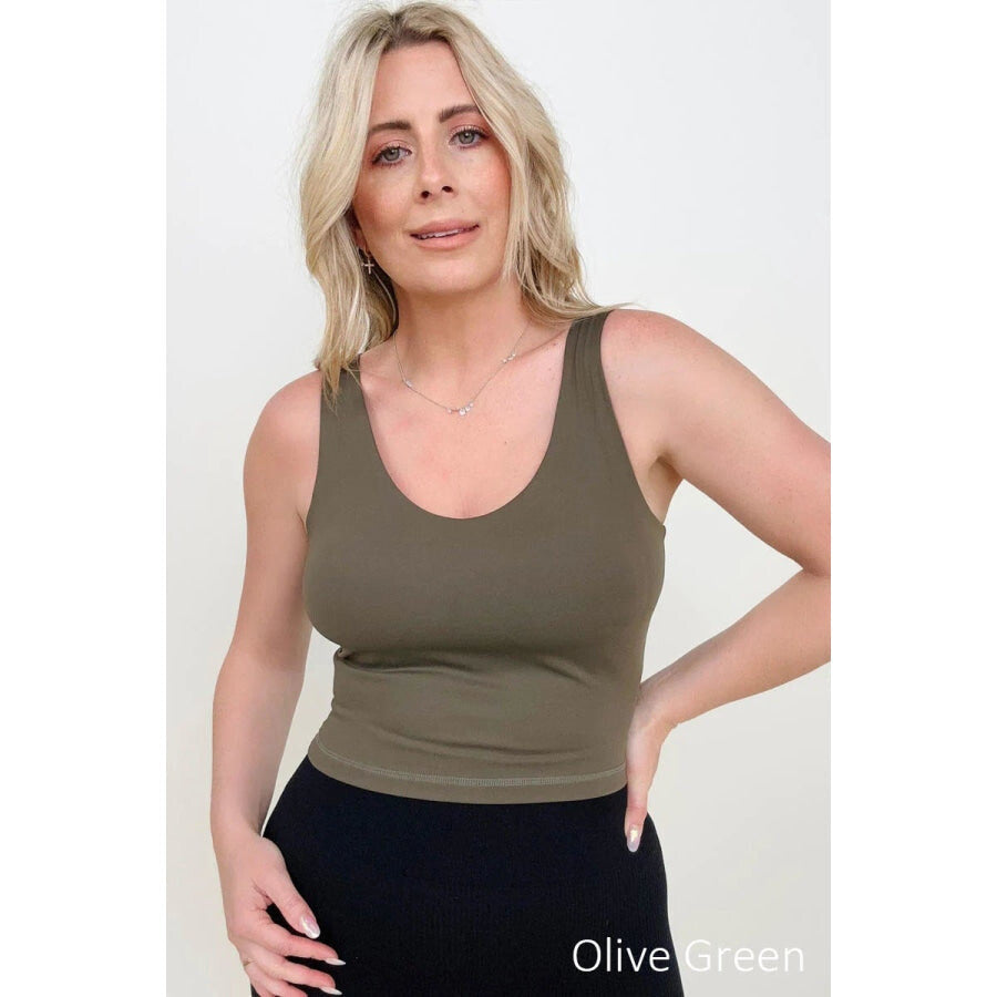 11 Colors - FawnFit Short Lift Tank 2.0 with Built-in Bra Olive Green / S Tank Tops & Camis