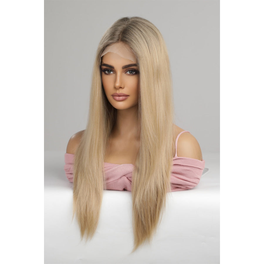 13*2 Lace Front Wigs Synthetic Long Straight 24’’ 150% Density Blonde / One Size