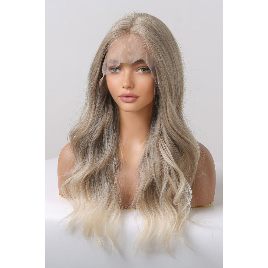 13*2 Lace Front Wigs Synthetic Long Wave 24 150% Density in Medium Blonde Highlights Medium Blonde Highlights / One Size