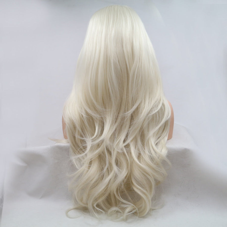 13*3’ Lace Front Wigs Synthetic Long Wavy 24’ 130% Density Blond / One Size Apparel and Accessories