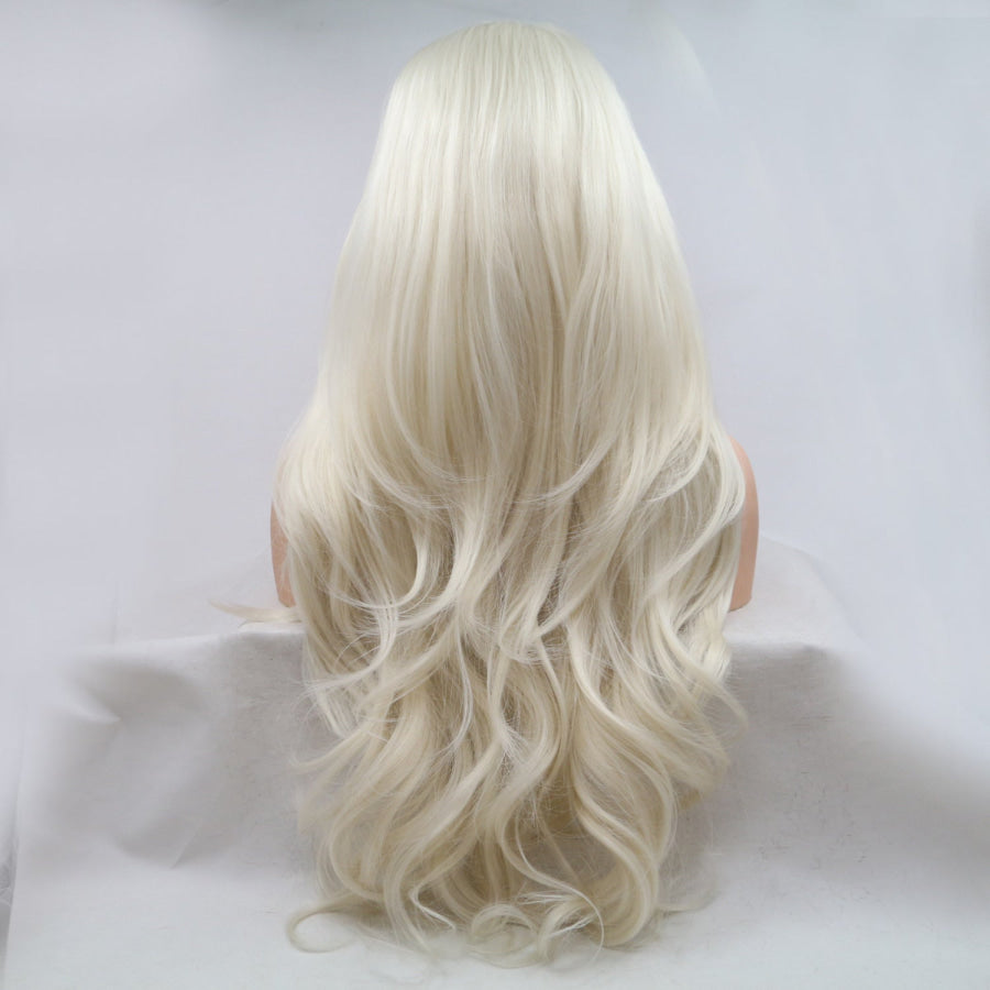 13*3’ Lace Front Wigs Synthetic Long Wavy 24’ 130% Density Blond / One Size Apparel and Accessories